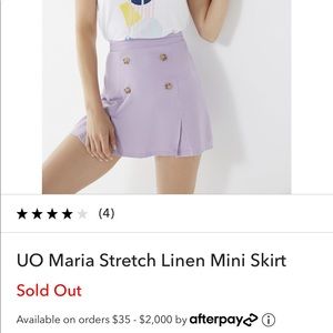 Up purple short skirt